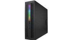 Black PC with rainbow light stripe