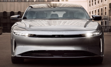 The Lucid Air Touring from the front.