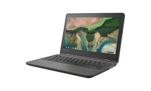 chromebook laptop with screen open against a white background
