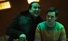 Nicolas Cage and Nicholas Hoult as Dracula and Renfield in "Renfield."