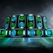 stack of speakers