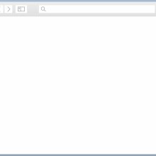 A single browser window looks like a blank slate against a blue background.