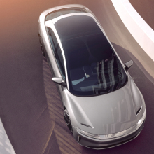 The Lucid Air Touring from above. 