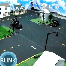 MIT's mini city with small autonomous cars driving around