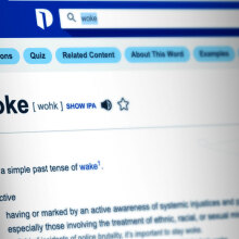An image of Dictionary.com's entry for the word woke.