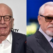 Two side-by-side images, the one on the left showing a bald man with glasses, the one on the right showing a bearded man with sunglasses.
