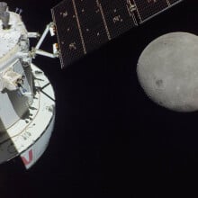Artemis I approaching the moon