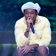  Tyler, the Creator performs onstage during 2022 Made In America at Benjamin Franklin Parkway.