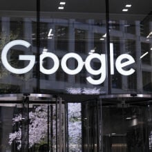 Google logo on storefront