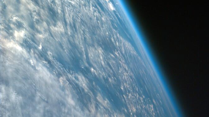 Earth's atmosphere as viewed from space.