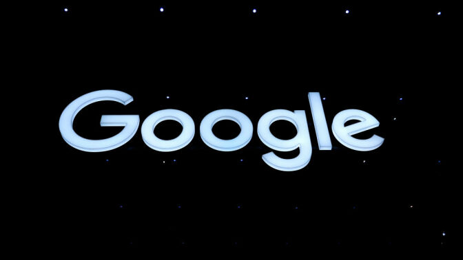 Google logo on dark background