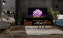 LG TV in fancy living room