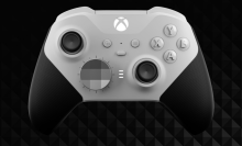 the Xbox Elite Wireless Controller Series 2 Core against a black geometric background