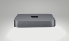 mac mini in gray with gradient background