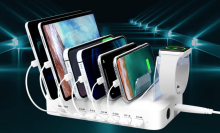 7-in-1 charging station with multiple devices