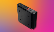 lenovo thinkcentre with colorful background