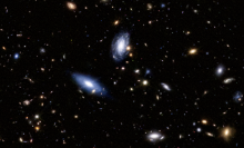 many galaxies deep in space