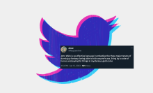 screenshot of tweet over twitter logo