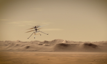 NASA's Ingenuity helicopter flying on Mars