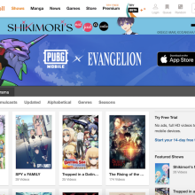 Crunchyroll website screenshot