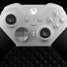the Xbox Elite Wireless Controller Series 2 Core against a black geometric background