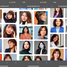 AI-created headshots from SuitUp