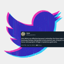 screenshot of tweet over twitter logo