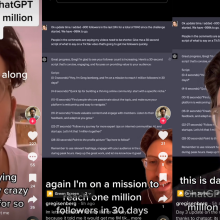 TikToks of Greg Isenberg using ChatGPT to try and gain one million followers