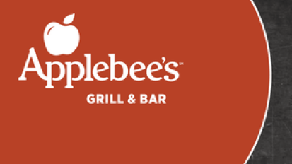 Applebees gift card on a white background.