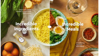Food options available with Blue Apron.