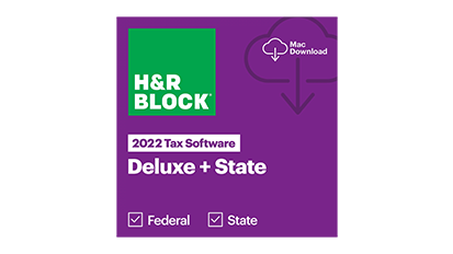 H&R Block 2022 Deluxe + State Tax Software Mac Download
